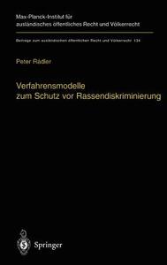 Verfahrensmodelle zum Schutz vor Rassendiskriminierung di Peter Rädler edito da Springer Berlin Heidelberg
