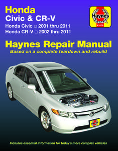 HM Honda Civic & CRV 2001 - 2011 di Haynes Publishing edito da Haynes Manuals Inc