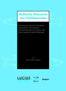 Politische Ökonomie des Politikbetriebs di Franz Beitzinger edito da De Gruyter Oldenbourg
