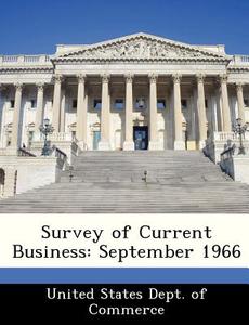 Survey Of Current Business edito da Bibliogov