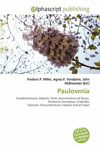 Paulownia edito da Alphascript Publishing