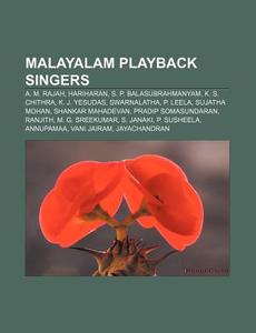 Malayalam Playback Singers: P. Leela, K. di Books Llc edito da Books LLC, Wiki Series