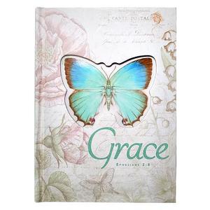 Journal Hardcover Die-Cut Large Butterfly Grace Ephesians 2:8 edito da Christian Art Gifts