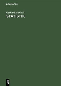 Statistik di Gerhard Marinell edito da De Gruyter Oldenbourg