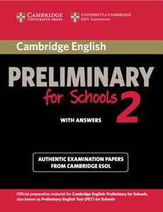Cambridge English Preliminary for Schools 2 Student's Book with Answers di Cambridge ESOL edito da Cambridge University Press