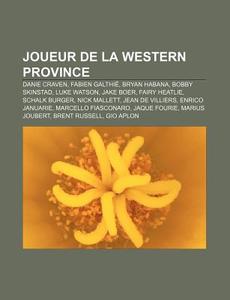 Joueur De La Western Province: Brock Jam di Livres Groupe edito da Books LLC, Wiki Series
