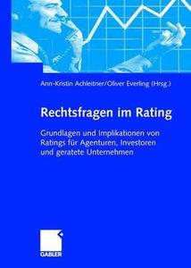 Rechtsfragen Im Rating edito da Gabler Verlag