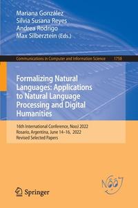 Formalizing Natural Languages: Applications to Natural Language Processing and Digital Humanities edito da Springer Nature Switzerland