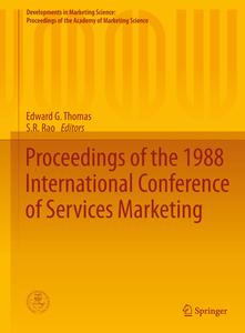 Proceedings of the 1988 International Conference of Services Marketing edito da Springer-Verlag GmbH