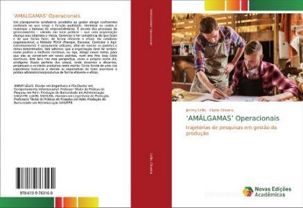 'AMÁLGAMAS' Operacionais di Jimmy Léllis, Elaine Oliveira edito da Novas Edições Acadêmicas