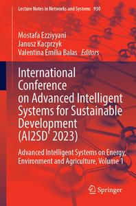 International Conference on Advanced Intelligent Systems for Sustainable Development (AI2SD'2023) edito da Springer Nature Switzerland