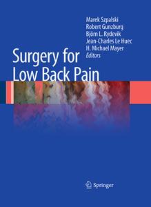 Surgery for Low Back Pain edito da Springer Berlin Heidelberg
