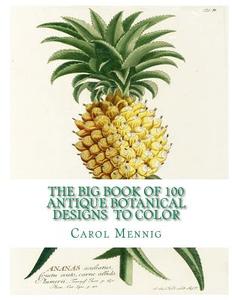 The Big Book of 100 Botanical Designs to Color di Carol Elizabeth Mennig edito da Createspace