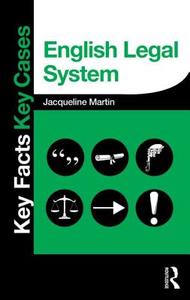 English Legal System di Jacqueline Martin edito da Taylor & Francis Ltd