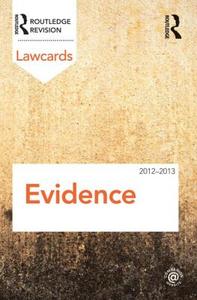 Evidence Lawcards 2012-2013 di Routledge edito da Routledge