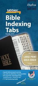 Bible Tab: Clear Tab with Gold Strip with Black Lettering in 24pt Font edito da Tabbies