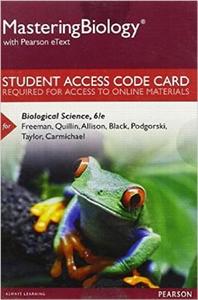 Masteringbiology with Pearson Etext -- Standalone Access Card -- For Biological Science di Scott Freeman, Kim Quillin, Lizabeth Allison edito da Benjamin-Cummings Publishing Company