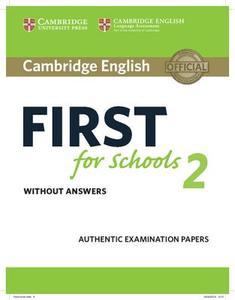Cambridge English First for Schools 2 Student's Book without answers di Cambridge English Language Assessment edito da Cambridge University Press
