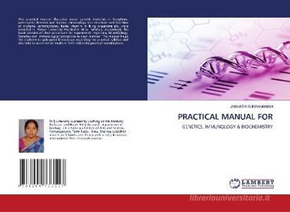 PRACTICAL MANUAL FOR di Umavathi Subramaniam edito da LAP LAMBERT Academic Publishing