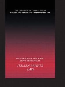 PB Direct Italian Private Law di Guido Alpa edito da Routledge-Cavendish
