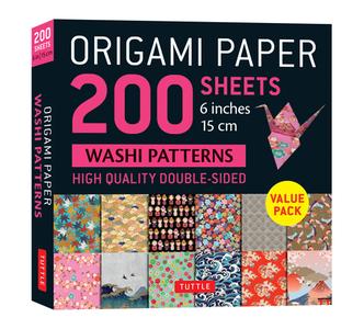Origami Paper 200 Sheets Washi Patterns 6" (15 Cm) edito da Tuttle Publishing