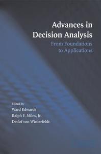 Advances in Decision Analysis di Ward Edwards edito da Cambridge University Press