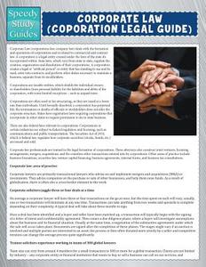 Corporate Law (Corporation Legal Guide) (Speedy Study Guide) di Speedy Publishing Llc edito da Speedy Publishing LLC