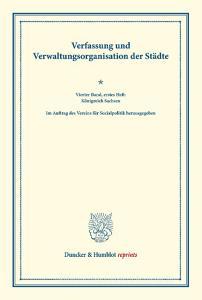 Verfassung und Verwaltungsorganisation der Städte edito da Duncker & Humblot