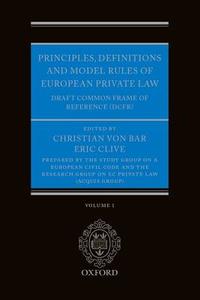 Principles, Definitions and Model Rules of European Private Law: Draft Common Frame of Reference (Dcfr) di Christian Von Bar edito da PAPERBACKSHOP UK IMPORT