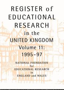 Register of Educational Research in the United Kingdom di National Foundation For Educational Research edito da Routledge