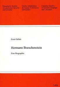 Hermann Boeschenstein di Ernst Gallati edito da Lang, Peter