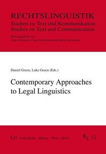CONTEMPORARY APPROACHES TO LEGAL LINGUIS di DANIEL LEISSER edito da CENTRAL BOOKS