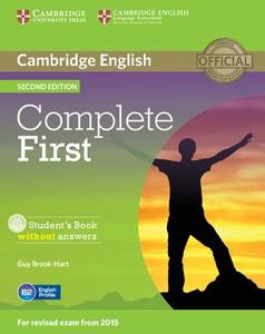 Complete First Student's Book Without Answers With Cd-rom di Guy Brook-Hart edito da Cambridge University Press