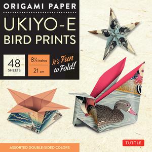 Origami Paper 8 1/4" (21 Cm) Ukiyo-e Bird Print 48 Sheets edito da Tuttle Publishing