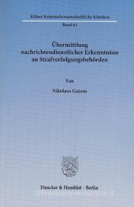 Übermittlung nachrichtendienstlicher Erkenntnisse an