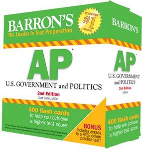 Barron's Ap U.s. Government And Politics Flash Cards di Curt Lader edito da Barron's Educational Series Inc.,u.s.