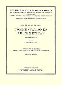 Commentationes Arithmeticae 3rd Part di Leonhard Euler edito da Birkhauser Verlag Ag