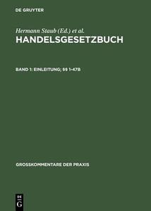 Einleitung; §§ 1-47b di Hartmut Oetker, Jens Koch, Ulrich Burgard edito da De Gruyter