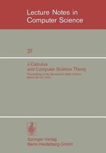 ¿-Calculus and Computer Science Theory edito da Springer Berlin Heidelberg