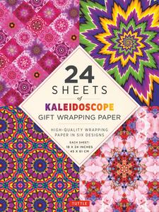 24 Sheets Of Kaleidoscope Gift Wrapping Paper edito da Tuttle Publishing