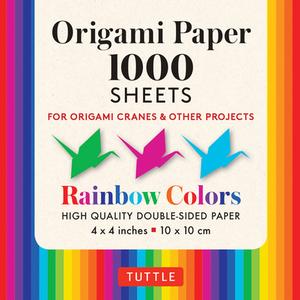 Origami Paper Rainbow Colors 1,000 Sheets 4" (10 Cm) edito da Tuttle Publishing