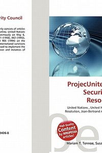 Projecunited Nations Security Council Resolution 917 edito da Betascript Publishing