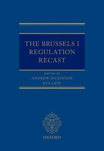 Dickinson, A: Brussels I Regulation Recast di Andrew Dickinson edito da OUP Oxford