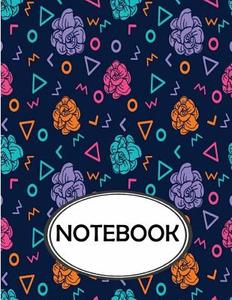 Notebook: Dot-Grid, Graph, Lined, Blank Paper: Colorful Flowers Art V.4: Notebook Journal, Notebook Marble, Notebook Paper, Diar di Ethan Rhys edito da Createspace Independent Publishing Platform
