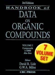 CRC Handbook of Data on Organic Compounds di David R. Lide edito da CRC Press