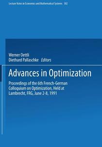 Advances in Optimization edito da Springer Berlin Heidelberg