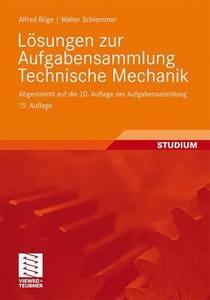 Loesungen Zur Aufgabensammlung Technische Mechanik di 9783834881175 edito da Springer