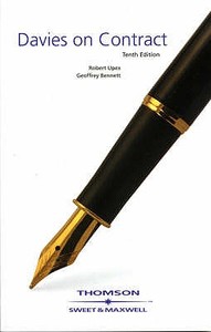 Davies On Contract di Robert Upex, Geoffrey Bennett edito da Sweet & Maxwell Ltd