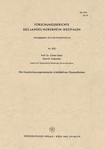 Die Impulsstreuungsmomente in kollektiven Gesamtheiten di Günter Ecker edito da VS Verlag für Sozialwissenschaften