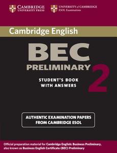 Cambridge Bec Preliminary 2 with Answers: Examination Papers from University of Cambridge ESOL Examinations: English for di Cambridge Esol edito da CAMBRIDGE